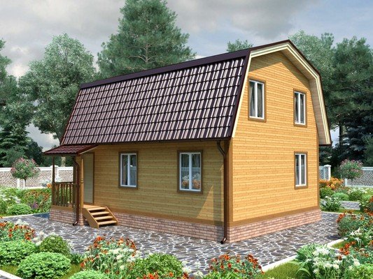 Дом из бруса 6х8 /88 м2/ №30